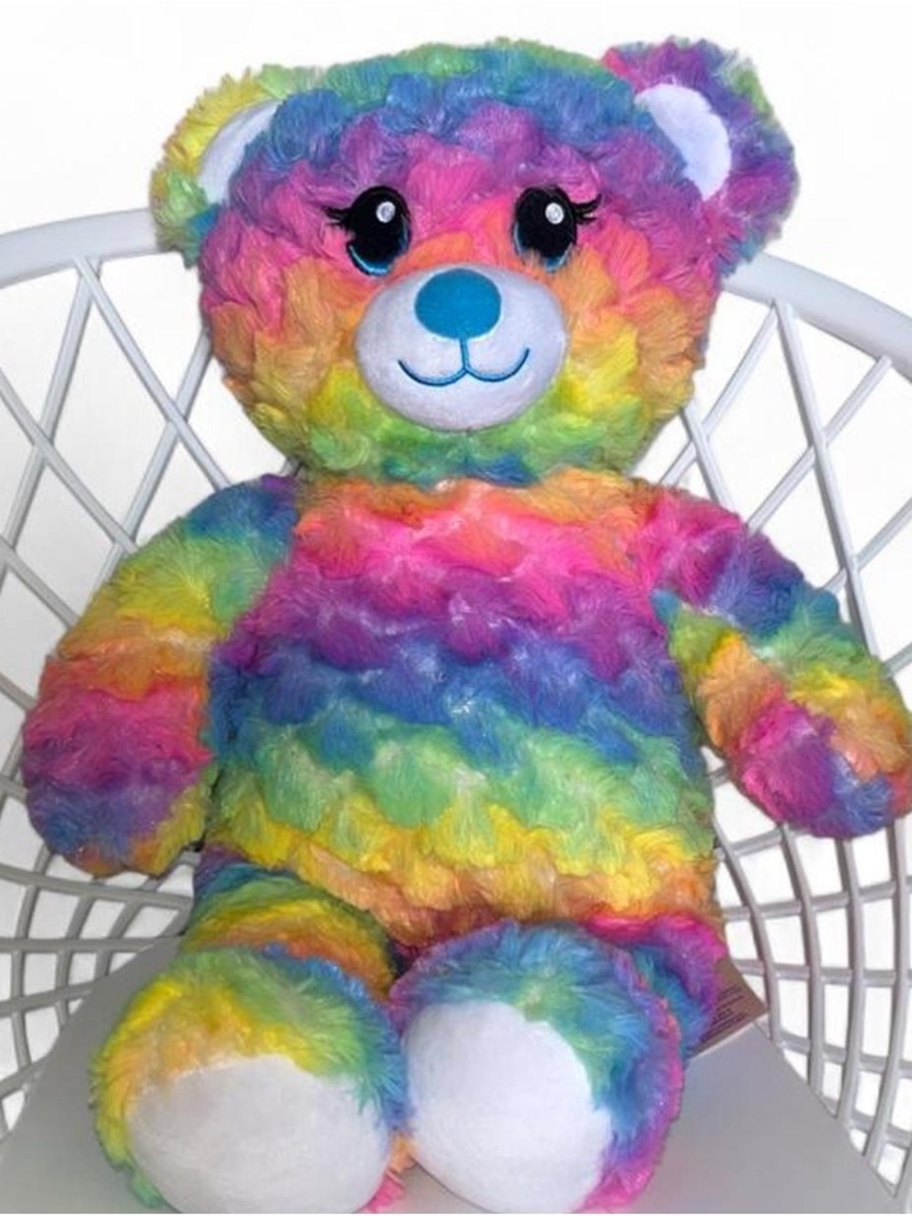 Build-A-Bear Rainbow Plush Teddy - Multicolor Fur